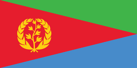 National Flag of Eritrea, Eritrea sign, Eritrea Flag