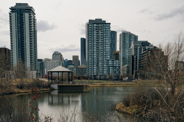 Fototapeta premium Calgary, Alberta Canada - may, 2th 2023 downtown, central Calgary.