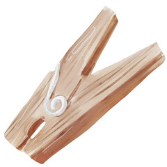 watercolor wooden clothespin painting clip art, household illustration png