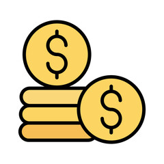 Coin Icon Element For Design