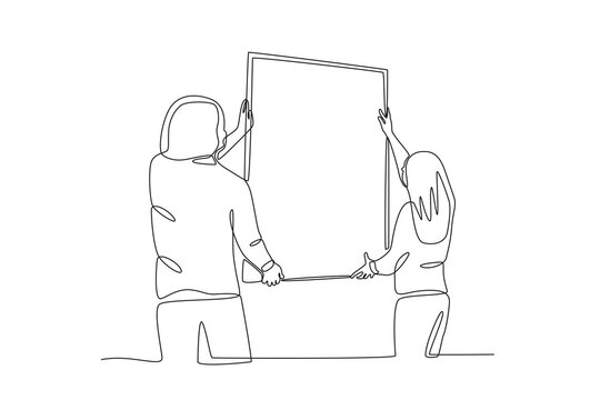 Two artists preparing to paint