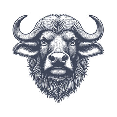 buffalo vintage illustration. isolated on white background