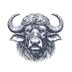 buffalo vintage illustration. isolated on white background