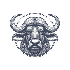 buffalo vintage illustration. isolated on white background