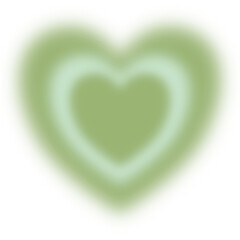 Green Heart Gradient Blurred