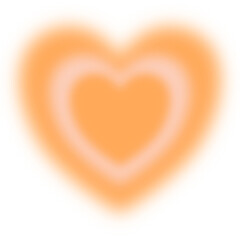 Orange Heart Gradient Blurred
