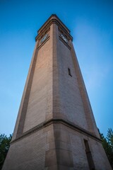 Fototapeta na wymiar Scenic view of the iconic Clock Tower in Riverfront Park, Washington, USA,
