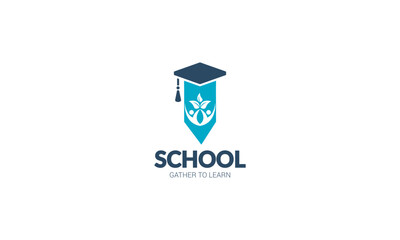 Education logo design template, suitable for academy, School, Graduation,