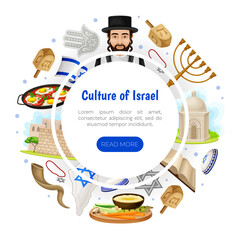 Welcome to Israel Travel Banner Design Vector Template
