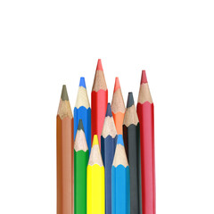 Multi-color of Wooden Crayons pencils with transparent image of PNG format extension. - 768828932