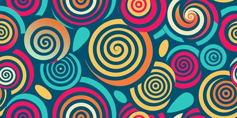 Fototapeta premium Flowing Forms, A Mesmerizing Seamless Background