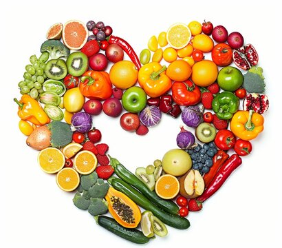 Heart Shaped Fruit and Vegetable Arrangement