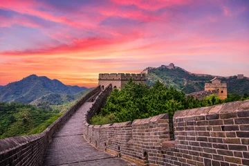 Schilderijen op glas The Great Wall of China. Famous travel destinations in China. © ABCDstock
