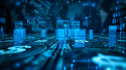 digital business financial transaction, cash flow in business, secure finance network, business finance concept photo