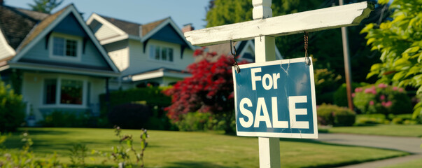 Fototapeta premium Suburban house for sale: 