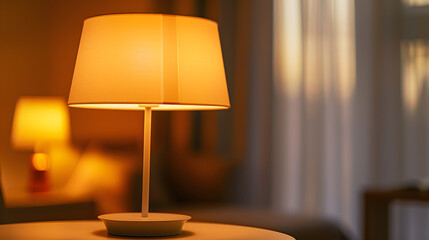 Illuminating Beauty: A Closer Look at a Striking Modern Lamp in an Elegant Interior Setting - obrazy, fototapety, plakaty