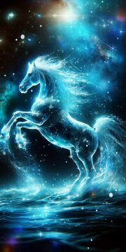 Magical fantasy water horse