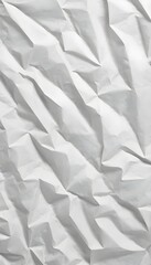 Minimal Crumpled White Paper Texture Background