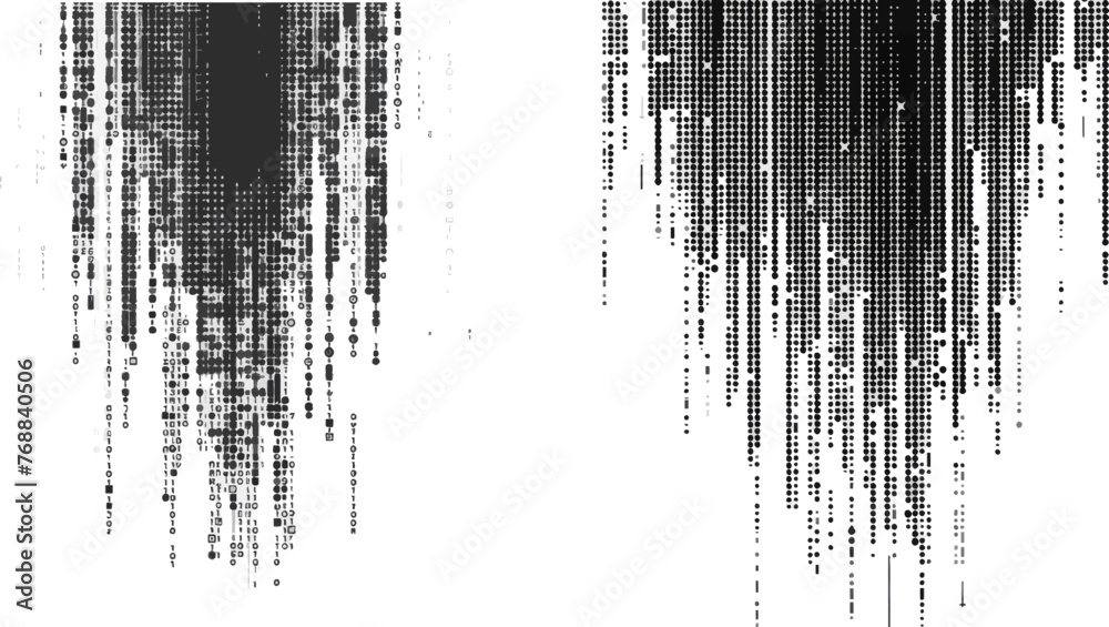 Poster Cyberspace stream matrix monitor abstract coding or coded vector background illustration