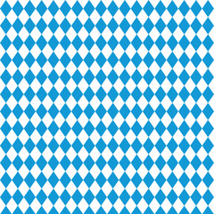 Oktoberfest bavarian pattern in flag of bavaria colors, german octoberfest background, white and blue rhombus texture