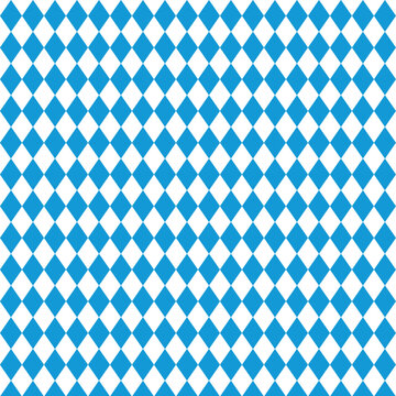 Oktoberfest bavarian pattern in flag of bavaria colors, german octoberfest background, white and blue rhombus texture