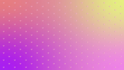 可愛いハートを散りばめたグラデーション背景