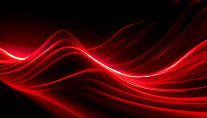 Red Light Wave Abstract Background