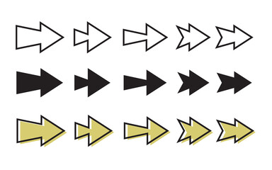 Flat arrow collection vector design