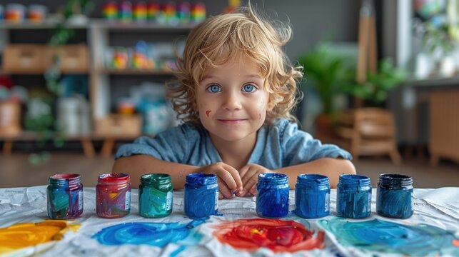 child painting  colorful drawings