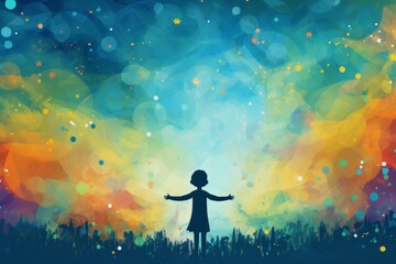 abstract background for International Children's Day or Youth Day
