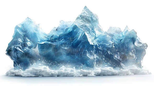 glacier isolated on transparent background 