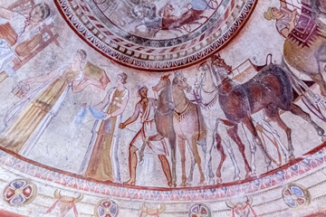 Detail of the decoration of a Thracian tomb