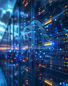Migration to cloud computing workshop, businesses learning to transfer data, handson training, modern lab, morning , cinematic