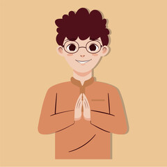 Muslim Man Character For Eid Al Fitr Illustrations