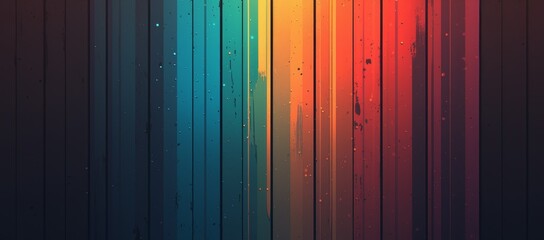 A vertical gradient of colors from red to green, with each color blending into the next in an unbroken line pattern.  - obrazy, fototapety, plakaty