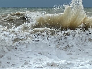 wave close up splash as crash on  rip surf frothy