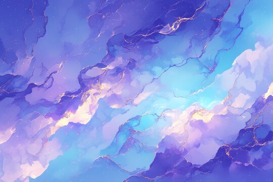 abstract cloud design, purple and blue color scheme