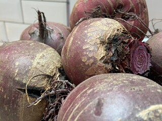 beetroot raw uncooked background muddy