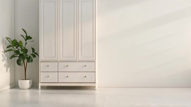 video The wardrobe in the children's room is white