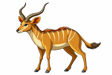 Beautiful animal antelope full body vector illustration
