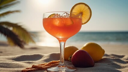 Sex on the Beach Cocktail - obrazy, fototapety, plakaty
