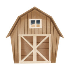 wooden house isolated on white