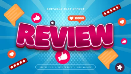 Rideaux velours Typographie positive Colorful review 3d editable text effect - font style