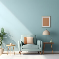 Luxury Lounging Opulent Living Room Armchair Presentation with Wall Mockup