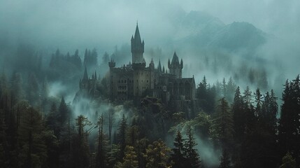 Castles in the mountains - obrazy, fototapety, plakaty