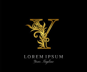 Luxury Golden Y letter design. Classic Letter Y Design Vector..