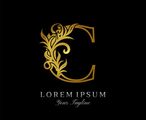 Luxury Golden C letter design. Classic Letter C Design Vector..