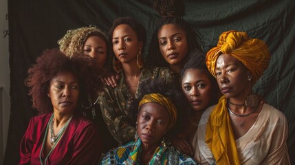 Strength in Sisterhood: As they sit together, the women radiate strength and resilience, empowere