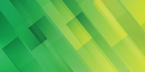 abstract green banner background with diagonal stripes and dot halftone