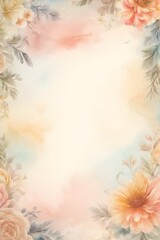 Hintergrundgrafik für romantischen Brief - Blüten am Rand